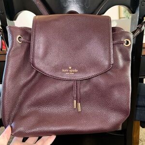 Kate Spade maroon back pack, gently used